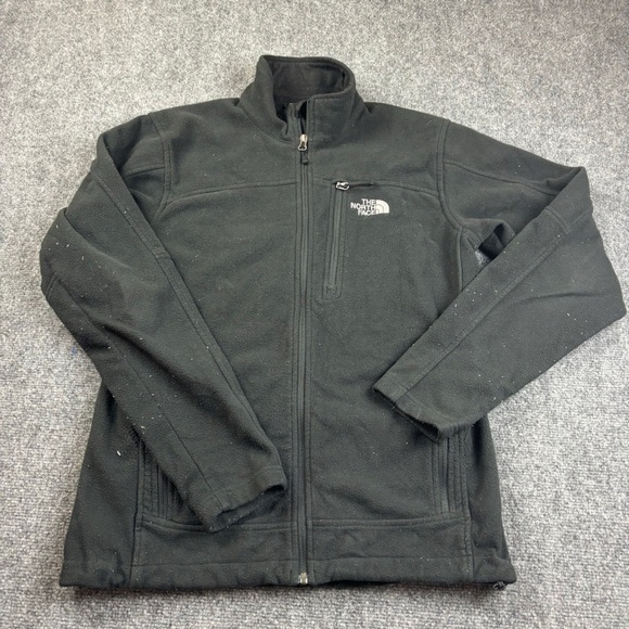 THE NORTH FACE Mens Black Zip Up Fleece Jacket size: Medium